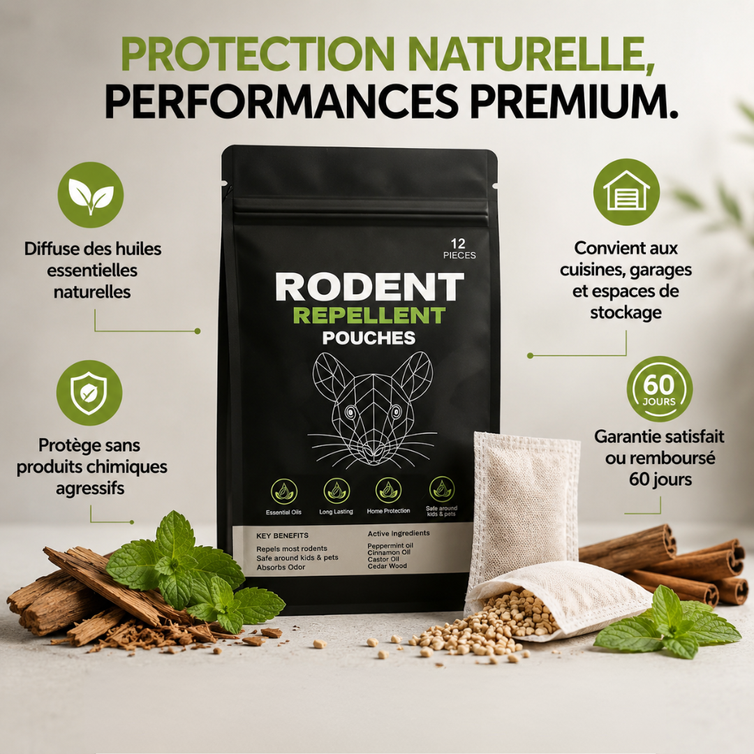 Habitia™ — Pochettes répulsives naturelles anti-rongeurs